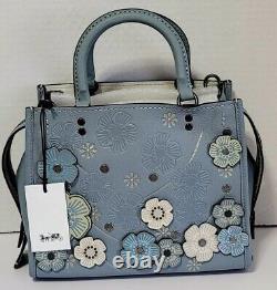 Coach 1941 Rogue 25 Crystal Tea Rose Sage blue RARE New withtags