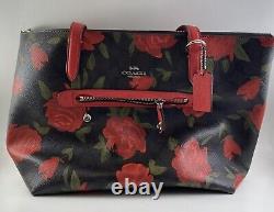 Coach Camo Rose Print Signature Taylor Tote Bag Unused with Cover Rare Find