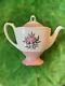 Cunningham And Pickett Norway Pink Rose Tea Pot Excellent Extremely Rare Htf