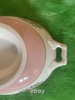 Cunningham and Pickett Norway Pink Rose Vegetable Casserole Dish Extremely Rare