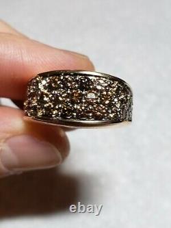 David Yurman 18K Rose Gold Cognac Diamond Ring RARE RETIRED