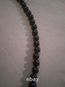 Desert Rose Black Onyx Sterling Necklace Handmade Jay King Nice & Rare