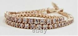 Diamond Tennis Bracelet 14k Rose Gold 1.25 Carat Natural Rare Mix Pink VS1-SI3