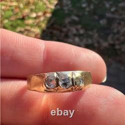 Early 1900s solid 12k gold genuine rose cut Diamond ring! Rare