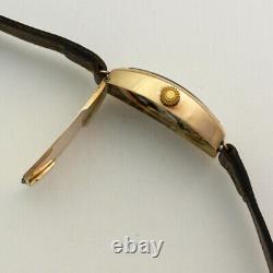 Early Rolex 9K Rose Gold Tonneau Shaped Manual Wristwatch RARE