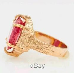 Estate $10,000 20ct Natural Ruby in a 14k Rose Gold Band Ring. Stunning and RARE