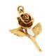 Estate 14k Gold Rare James Avery Rose Flower Vintage Charm For Bracelet