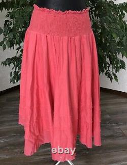 Ewa I Walla Rock Crisp Cotton Skirt 22746 Rose Pink Tine Ethnic Rare