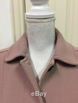 Excellent Cond JCrew $378 Double-Cloth Lady Day Coat 2 Rare Dusty Rose Fitted