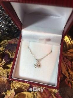 Exceptionally rare light Pink Argyle Diamond 2mm sterling silver Rose pendant