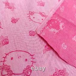 F13p rare Rare fabric Hello Kitty Jacquard weave pink rose 5M Sanrio dis