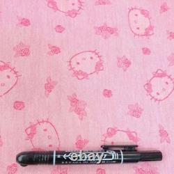 F13p rare Rare fabric Hello Kitty Jacquard weave pink rose 5M Sanrio dis