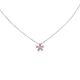 Fancy Pink Pear Natural Diamond 18k White & Rose Gold Necklace 0.64 Ct Vs Rare