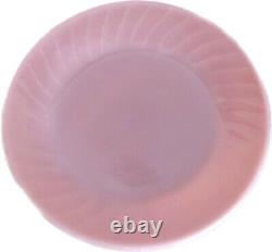 Fire King Oven Ware Swirl Rose-Ite Roseite Pink Plate Not made in Japan