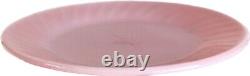 Fire King Oven Ware Swirl Rose-Ite Roseite Pink Plate Not made in Japan