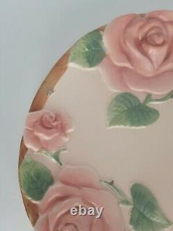 Fitz and Floyd Japan Blushing Rose Hors D'Oeuvre Server Set of 4 With Boxes RARE