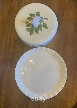 Franciscan Desert Rose Rare Cake Plate & Lid Cover Excellent Condition