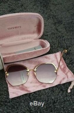 Gorgeous & Rare Miu Miu Rose Tinted/Pink Oversize Sunglasses. BNIB