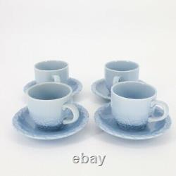HTF RARE Christian Dior French Country Rose Blueberry Cups & Saucers (4)