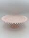 Htf Vintage Pink Fenton Silver Rose Crest Wedding Cake Stand Stunning, Rare