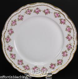 Haviland Limoges H4685 Cabbage Pink Roses Double Gold Trim Dinner Plate -RARE