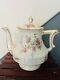 Haviland Limoges Sylvia Porcelain Teapot Pink Roses 5 Cups Rare