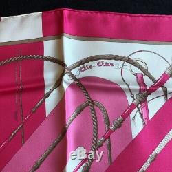 Hermes Foulard Carre Gavroche Ultra Rare Sold Out White Pink Rose New