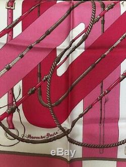 Hermes Foulard Gavroche Ultra Rare Sold Out White Pink Rose New