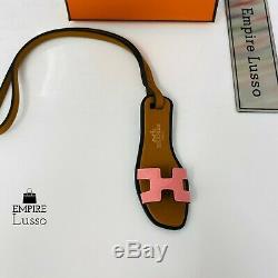Hermes Oran Nano Charm Isandal Bag Pink Rose Confetti Gold Brown Hot Rare 2020
