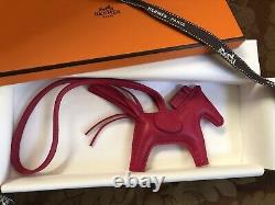 Hermes Rodeo PM Charm Mexico Rose Rare Pink Milo Lambskin NEW in box