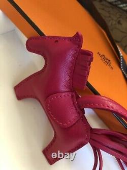 Hermes Rodeo PM Charm Mexico Rose Rare Pink Milo Lambskin NEW in box