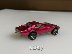 Hot Wheels Redline SUPER RARE Rose Pink With White Int Corvette! Tough Color