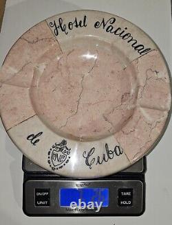 Hotel Nacional Cuba Rare Marble Ashtray. Pink/Salmon/Beige Large Size Cigar