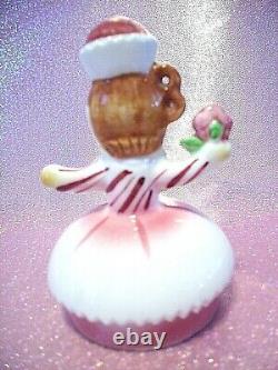 INCREDIBLY RARE LEFTON Pink Sweet Shoppe Cupcake Winking Girl Holds Rose Figure