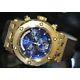 Invicta Men's Rare Subaqua Swiss Reserve Chrono Blue Dial Leather Watch 90120