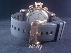 Invicta Men's Russian Diver Chronograph Rose Gold Black Dial Watch 11363 RARE