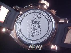 Invicta Men's Russian Diver Chronograph Rose Gold Black Dial Watch 11363 RARE