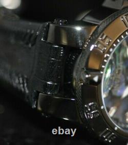 Invicta Mens Rare Subaqua Noma III Quartz Abalone Dial Black Leather Watch 19890