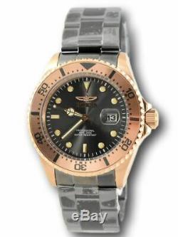 Invicta Pro Diver 23401 Men's Rose Gold / Black Luminous Quartz Watch 43mm RARE