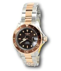 Invicta Pro Diver Automatic 11241 Men's 43mm Rose Gold Brown Dial Watch RARE