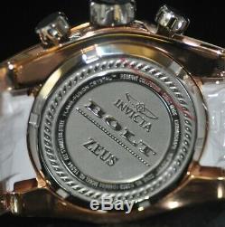 Invicta Women's Rare Bolt Zeus Chronograph Rose MOP Dial White Poly Watch 15284