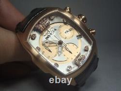 Invicta Women's Swiss Lupah Watch Rose Gold & Silver Dial with Diamonds 6828 RARE