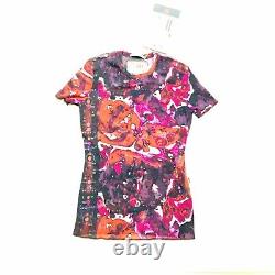 JEAN PAUL GAULTIER MESH STRETCH TOP TATTOO PRINT RED PINK NEW WITH TAGS! Rare