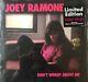 Joey Ramone? Don't Worry About Me Rare 2002 Limited Pink Marbled Vinyl Lp Record
