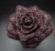 Joan Rivers Bloomed Lavish Pink Rose Swarvoski Crystal 3 Pin Brooch New Rare