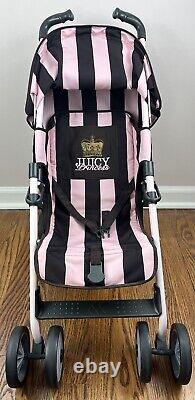 Juicy Couture Mclaren Baby DOLL Stroller Rare Pink/Brown Collaboration