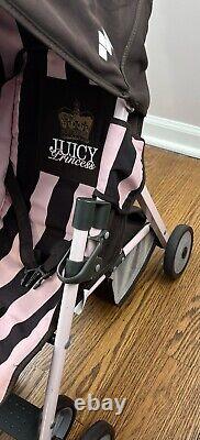 Juicy Couture Mclaren Baby DOLL Stroller Rare Pink/Brown Collaboration