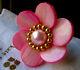 Kate Spade Ny Pink Rare Garden Party Shell Mother Of Pearl Petals Ring 8 Rose