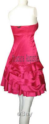 Karen Millen Pink Corsage Silk Ruffle Rose Very Rare Dress Sz 10 Bnwt