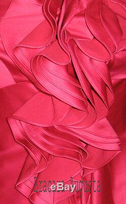 Karen Millen Pink Corsage Silk Ruffle Rose Very Rare Dress Sz 10 Bnwt
